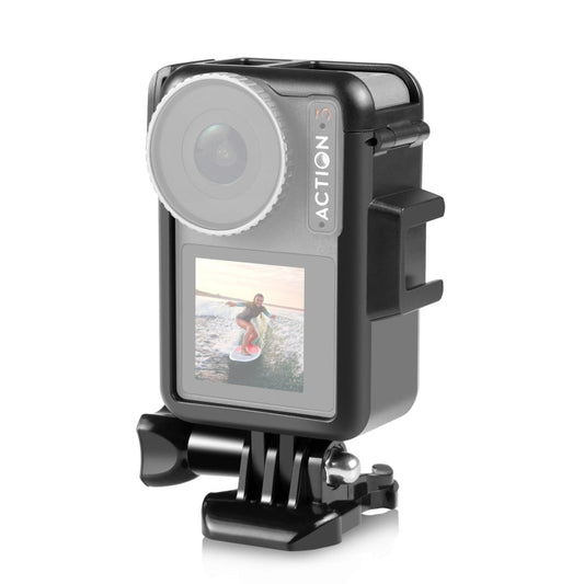 For DJI Osmo Action 4 / 3 PULUZ Vertical Plastic Protective Frame Cage with Cold Shoes, For DJI Osmo Action 5 Pro / 4 / 3 Vertical Cage