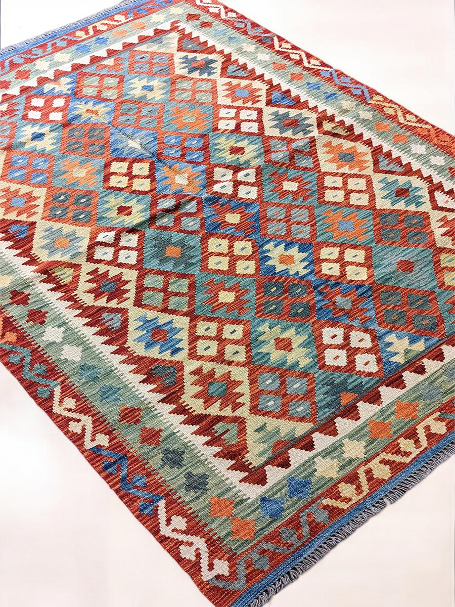 Maimana Afghanistan Kilim Rug - 203 x 150 cm