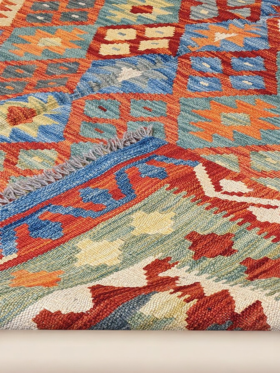 Maimana Afghanistan Kilim Rug - 203 x 150 cm