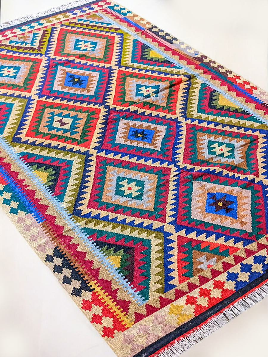 Maimana Afghanistan Kilim Rug - 236 x 152 cm