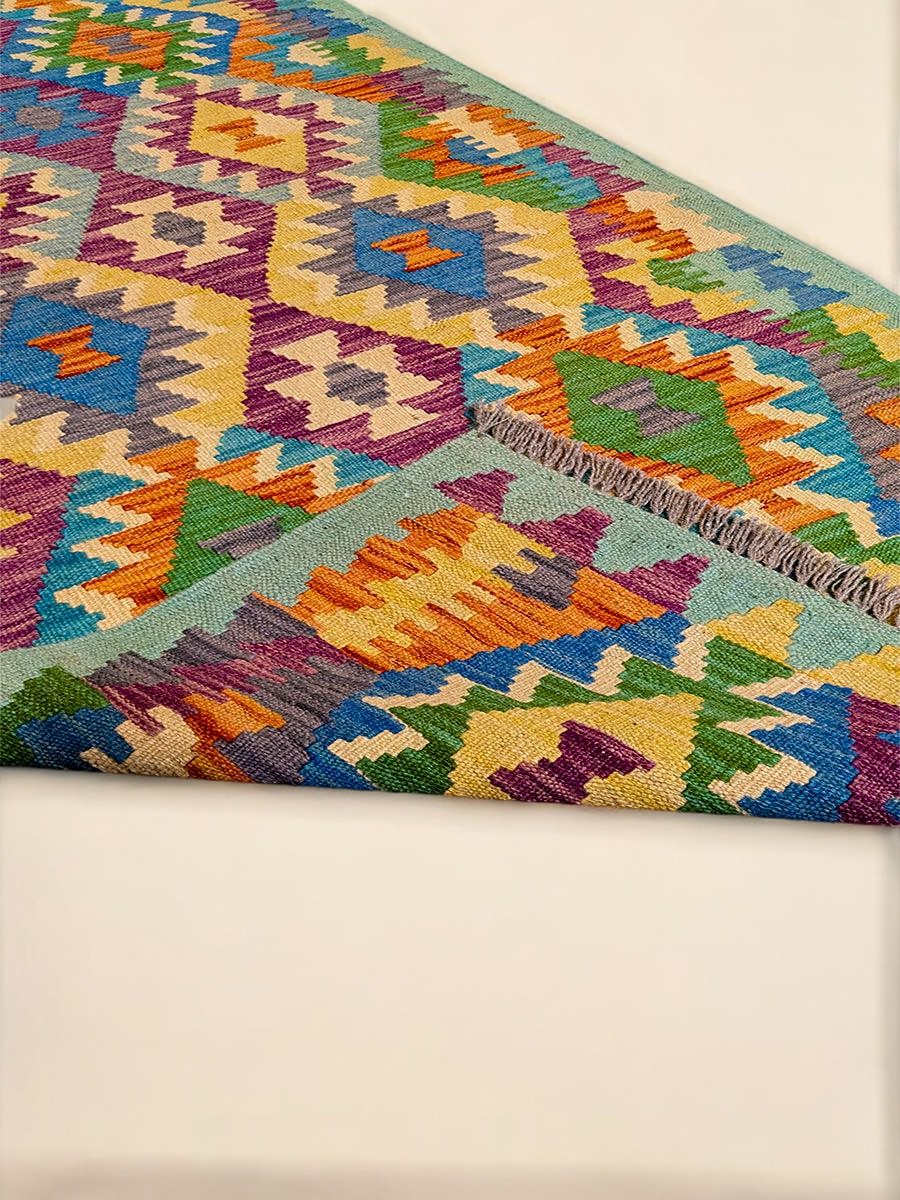Maimana Afghanistan Kilim Rug - 300 x 86 cm