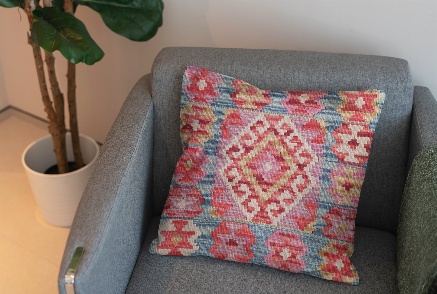 Afghan Kilim Cushion Cover - 45 x 45 cm