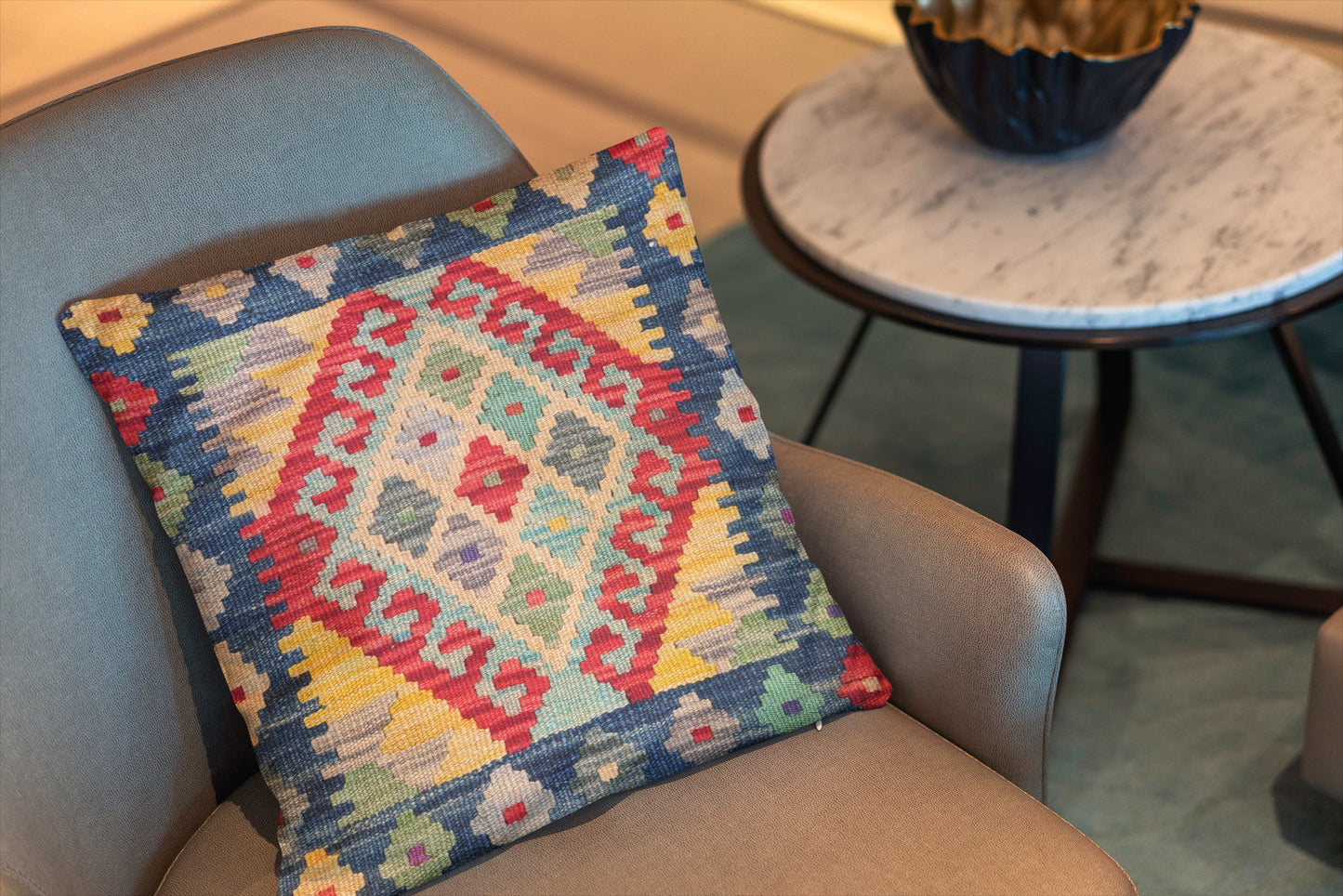 Afghan Kilim Cushion Cover - 45 x 45 cm
