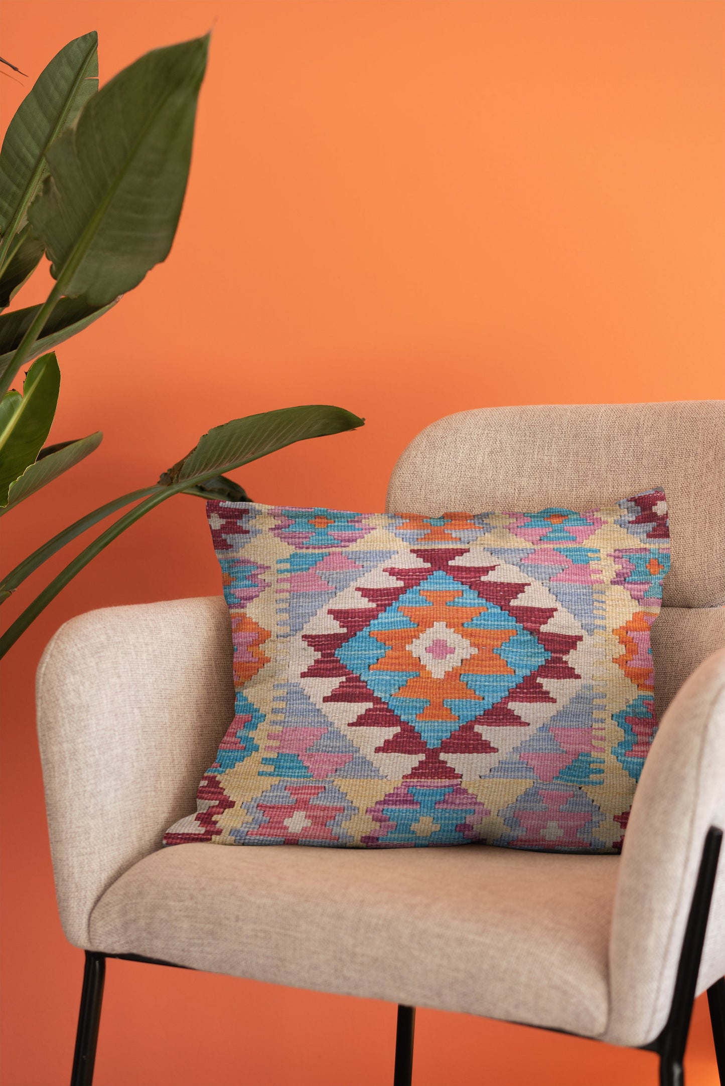 Afghan Kilim Cushion Cover - 45 x 45 cm