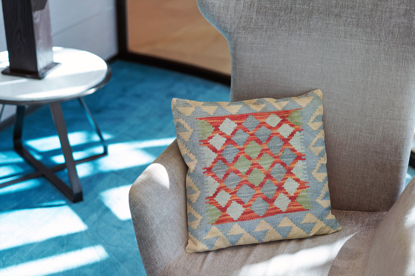 Afghan Kilim Cushion Cover - 45 x 45 cm
