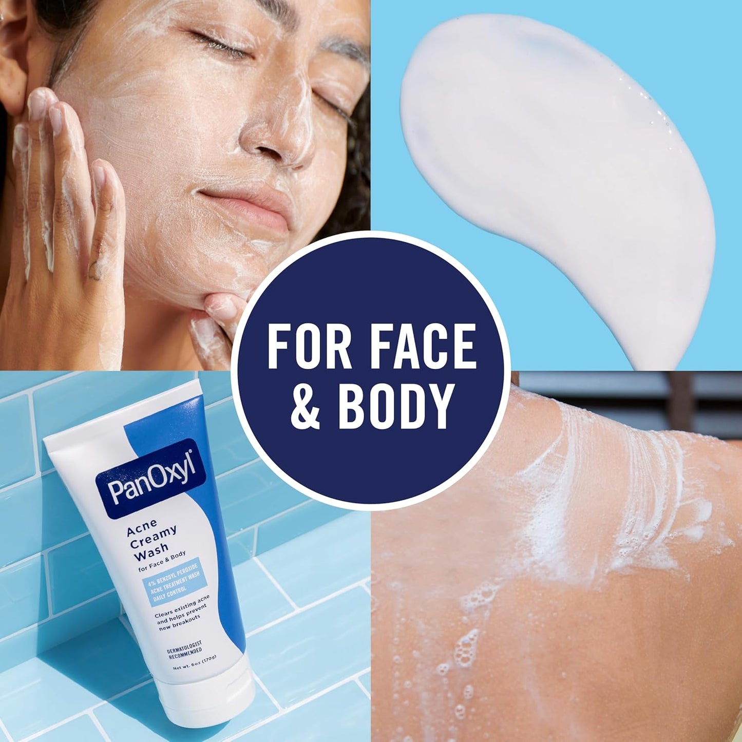 PanOxyl Antimicrobial Hydrating Acne Creamy Wash – 4% Benzoyl Peroxide