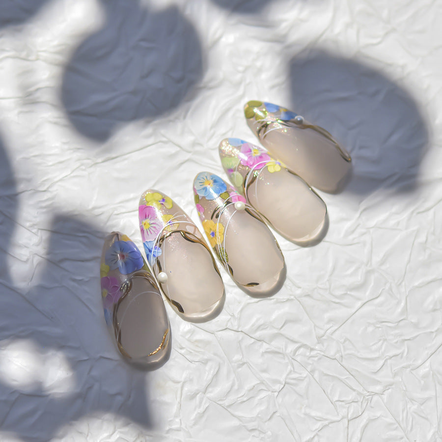 Hello Claws | Pansy Flower Diamond Nail Deco Sticker