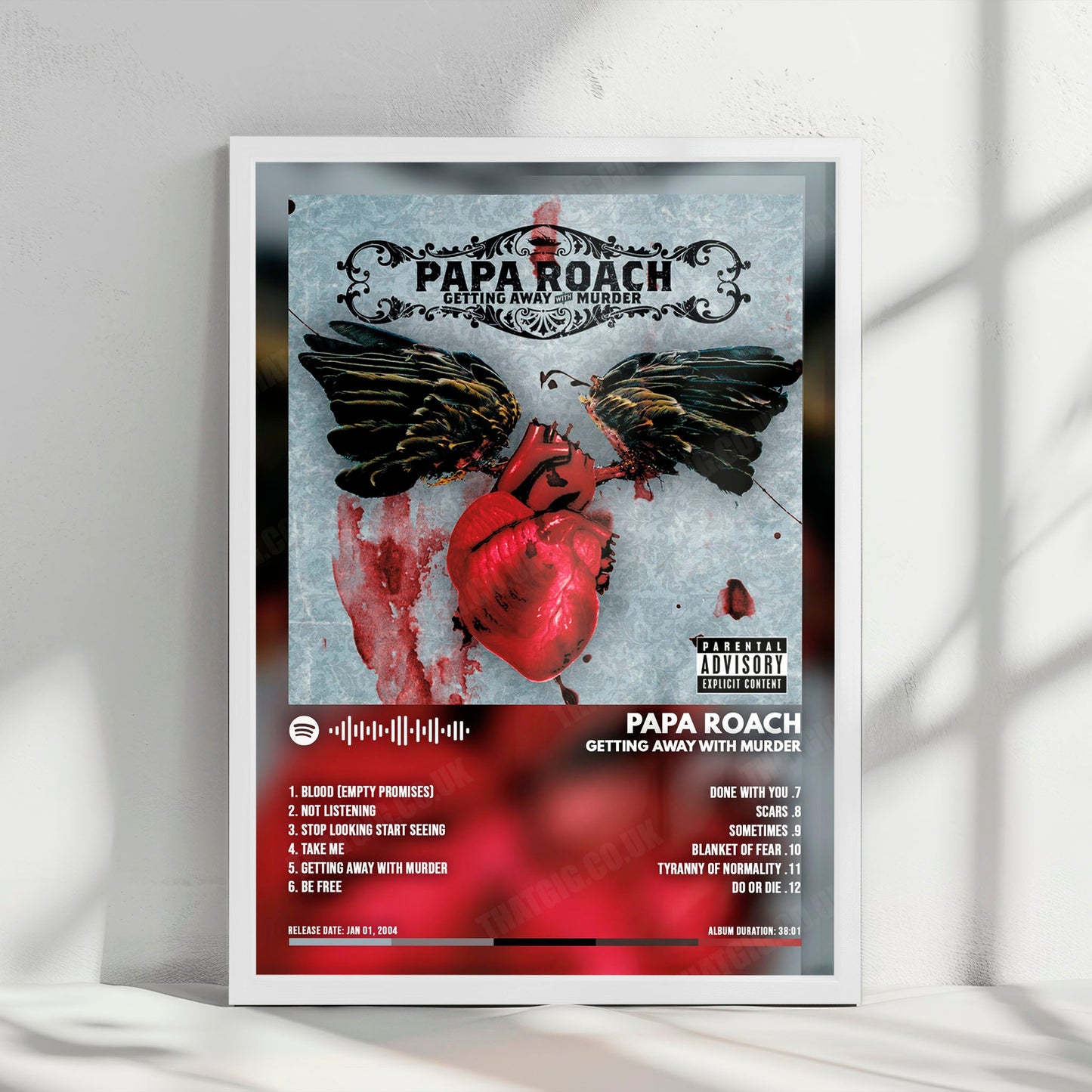 Papa Roach "Getting Away with Murder  " Album Cover Poster - with Complete Tracklist