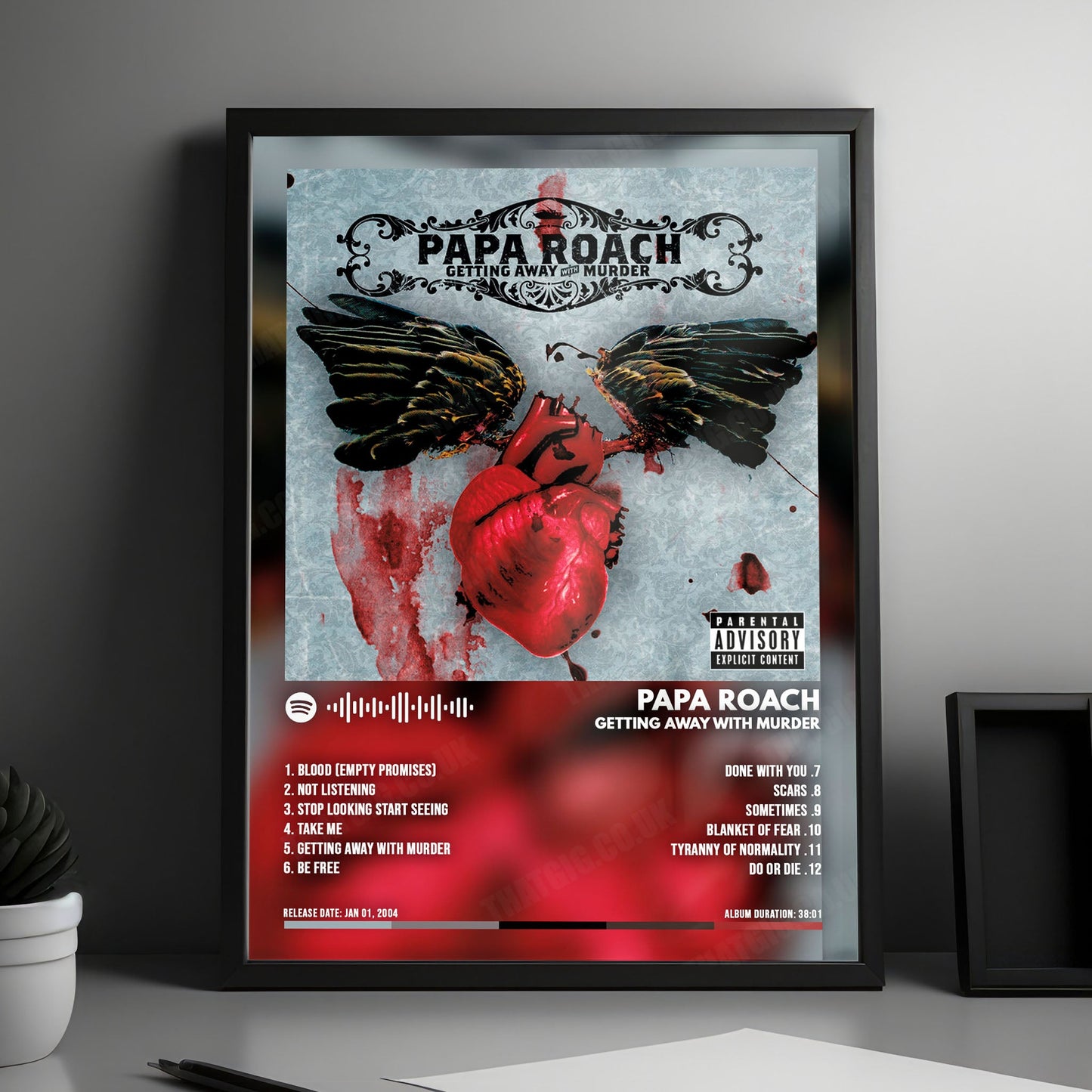 Papa Roach "Getting Away with Murder  " Album Cover Poster - with Complete Tracklist