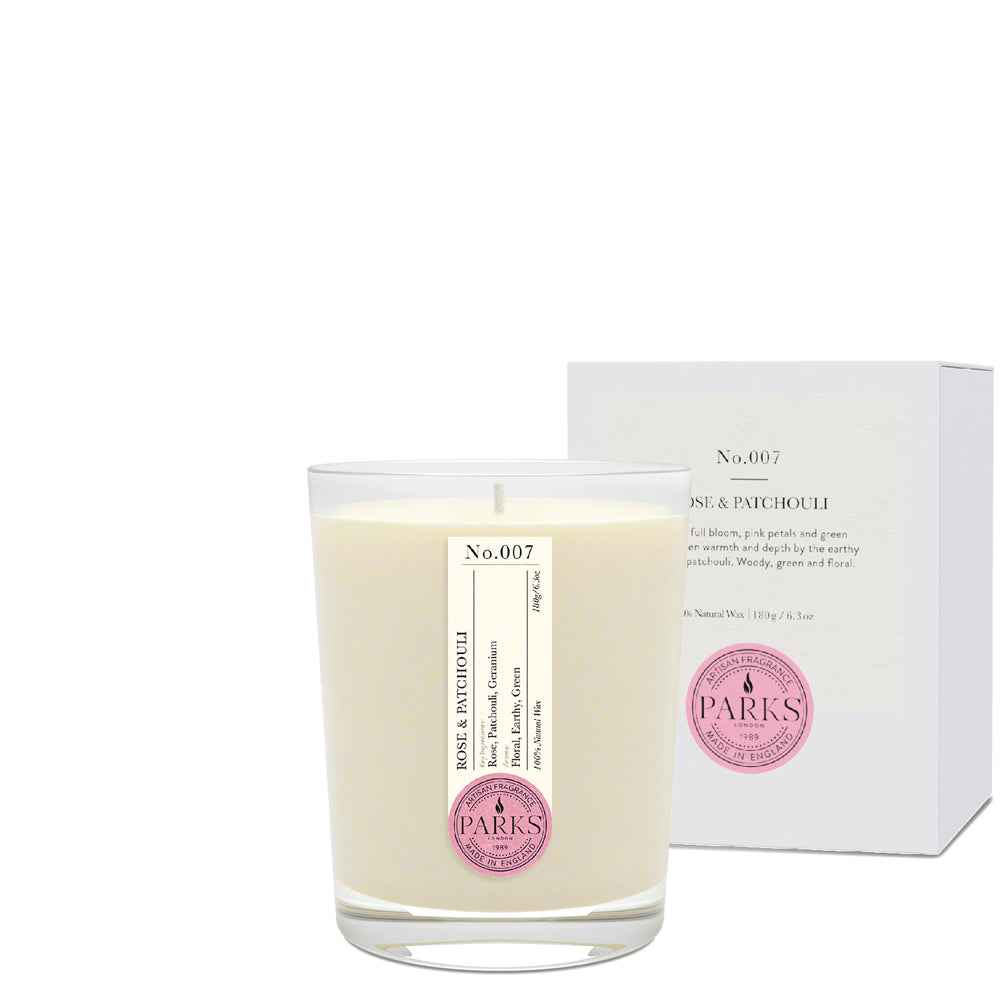ROSE & PATCHOULI 1 WICK SCENTED CANDLE 180G