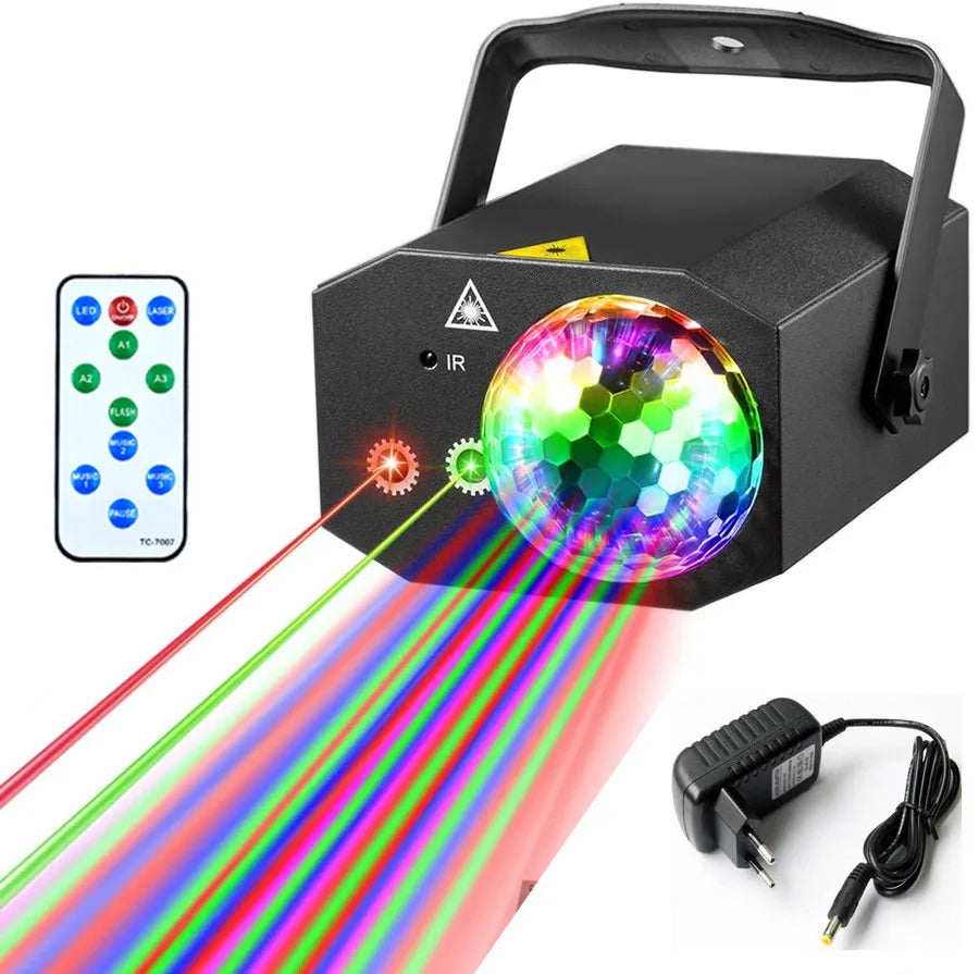 Party Lights Dj Disco Ball Light Pattern Projector Sound Activated