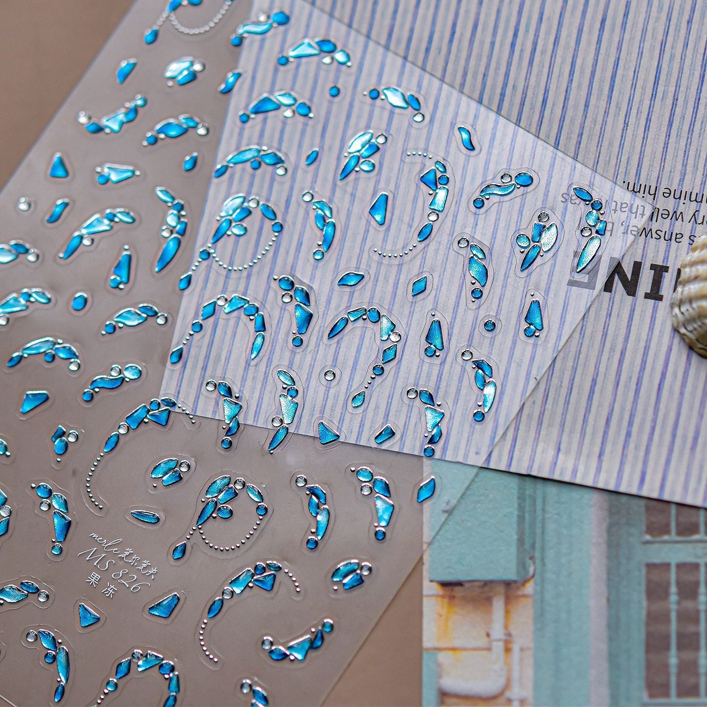 Hello Claws | Pearl Shell Gemstone Necklace Nail Deco Sticker