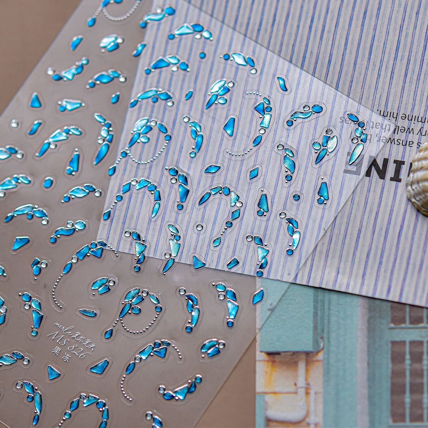 Hello Claws | Pearl Shell Gemstone Necklace Nail Deco Sticker