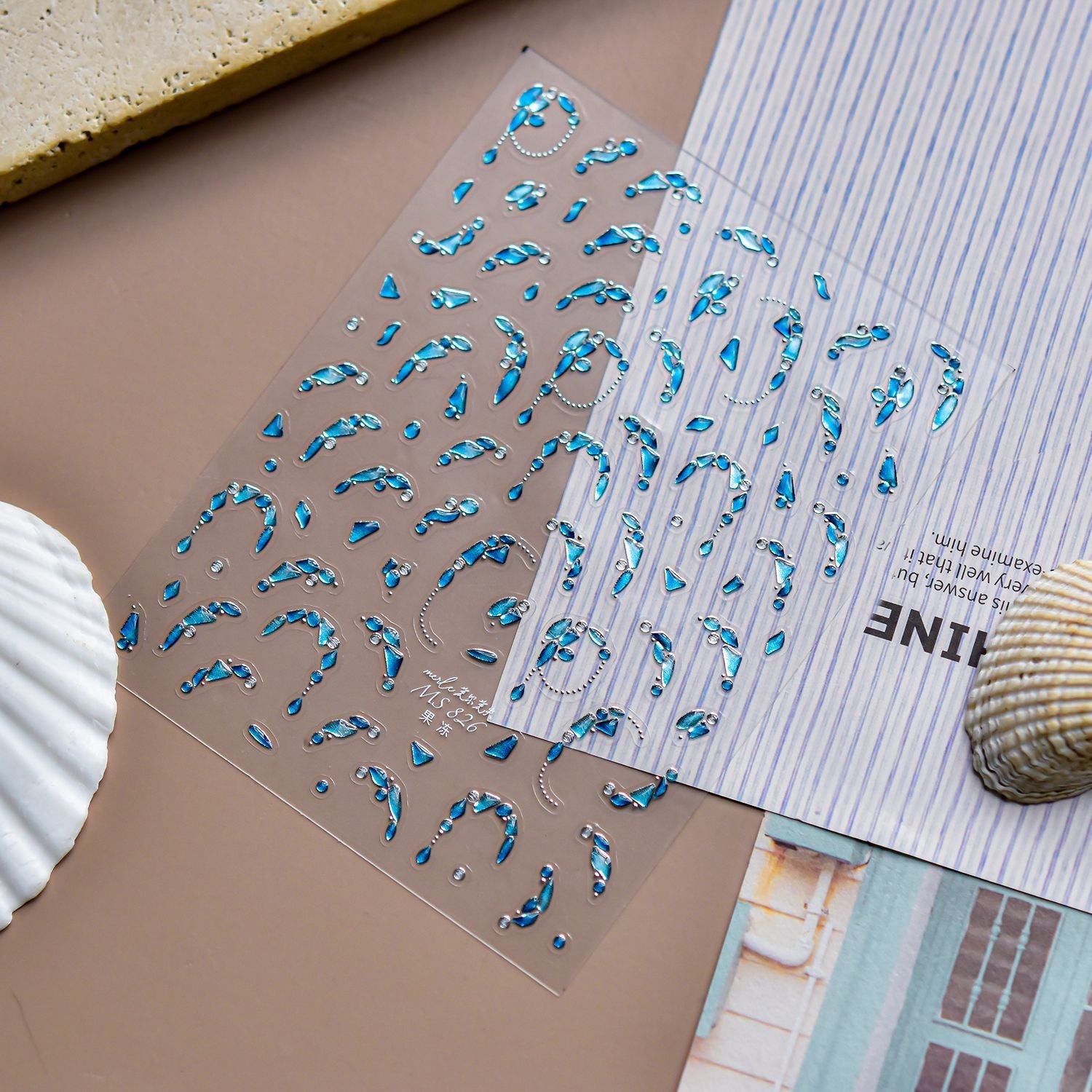 Hello Claws | Pearl Shell Gemstone Necklace Nail Deco Sticker