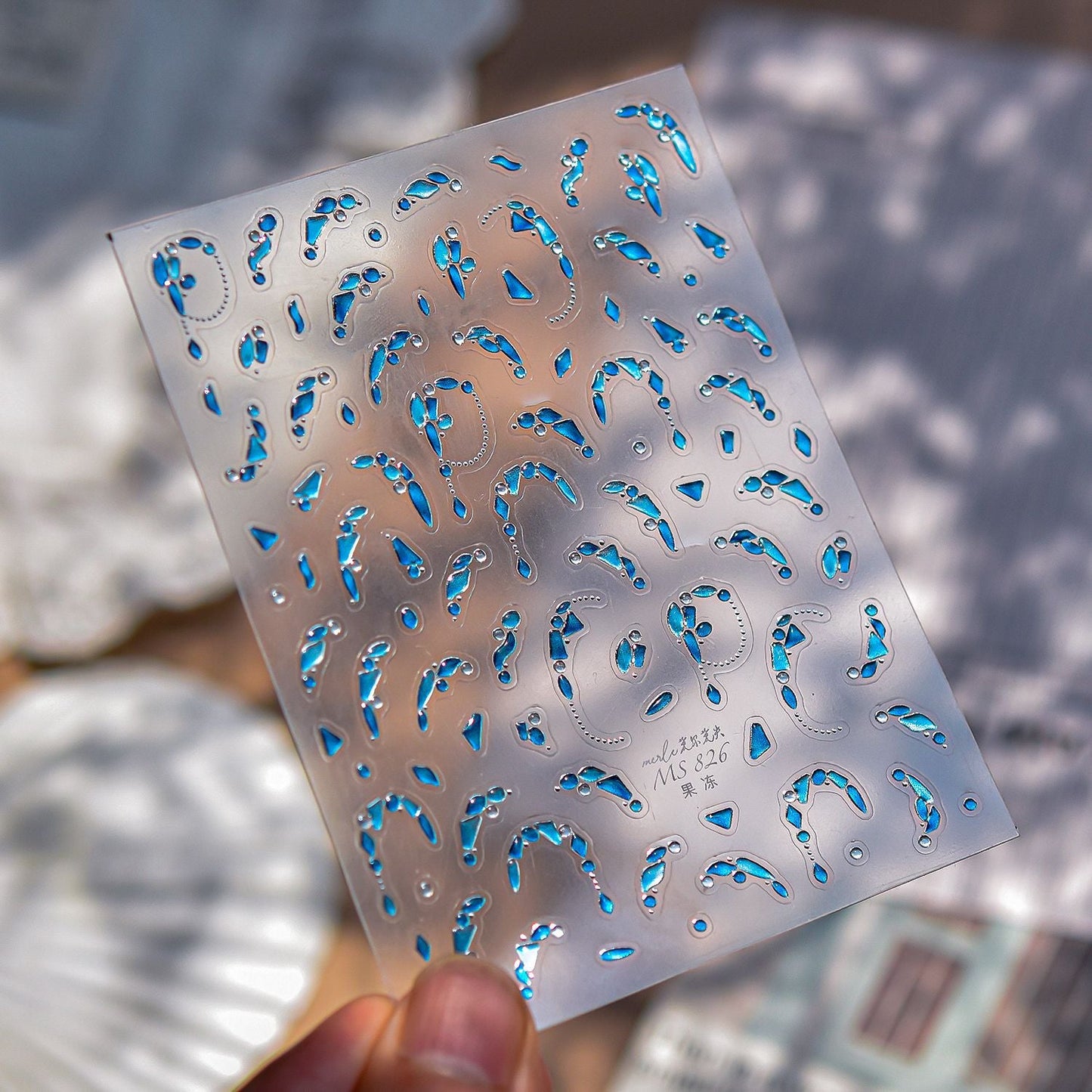 Hello Claws | Pearl Shell Gemstone Necklace Nail Deco Sticker