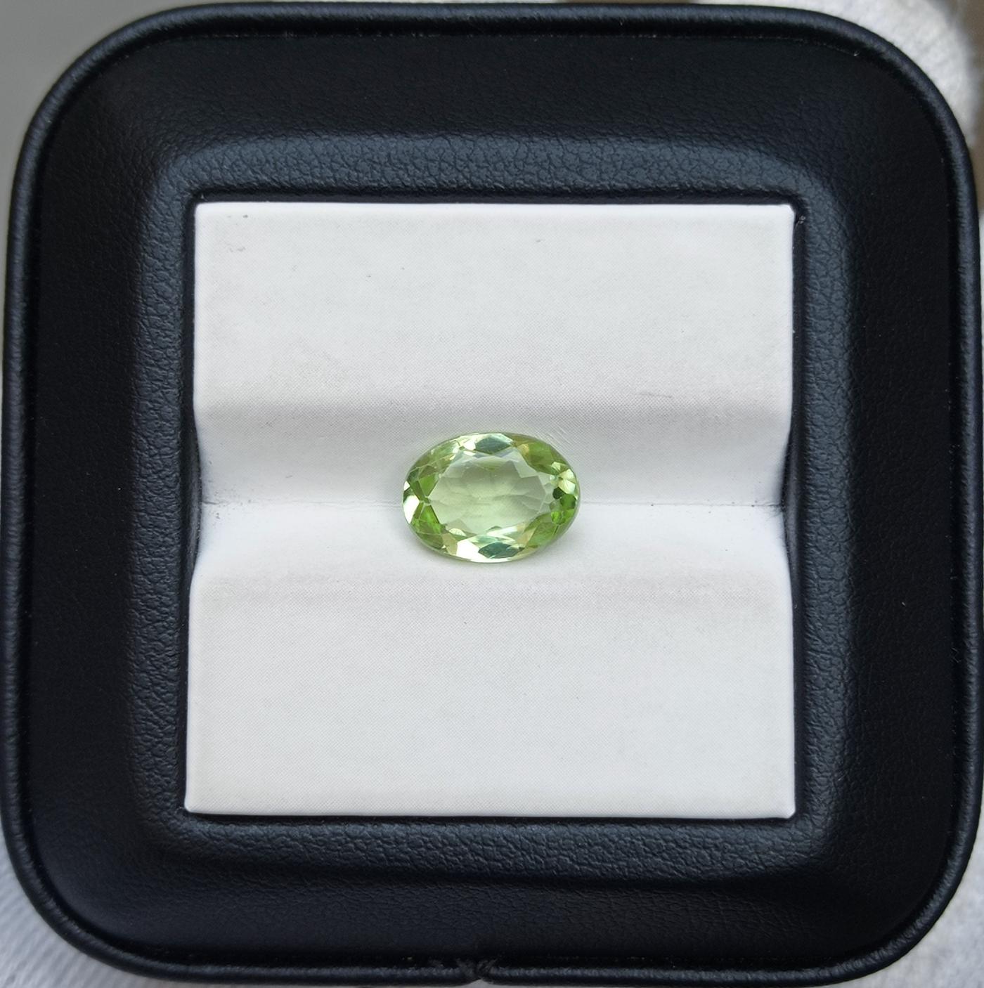 2.45ct Peridot Gemstone- Olivine - Chrysolite Gem - August Birthstone - 10x7.5x5mm