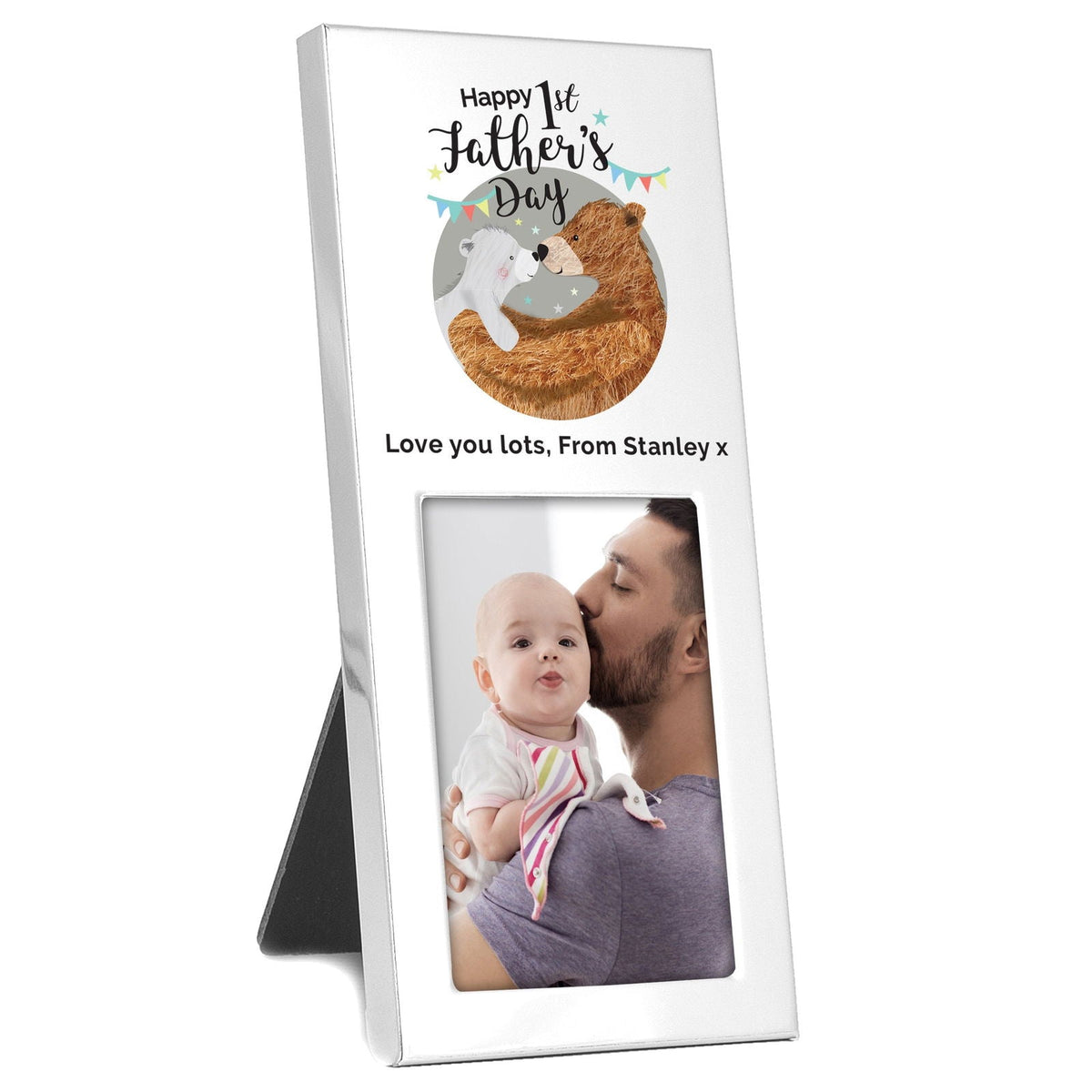 Personalised 1st Fathers Day Daddy Bear 2x3 Inch Photo Frame