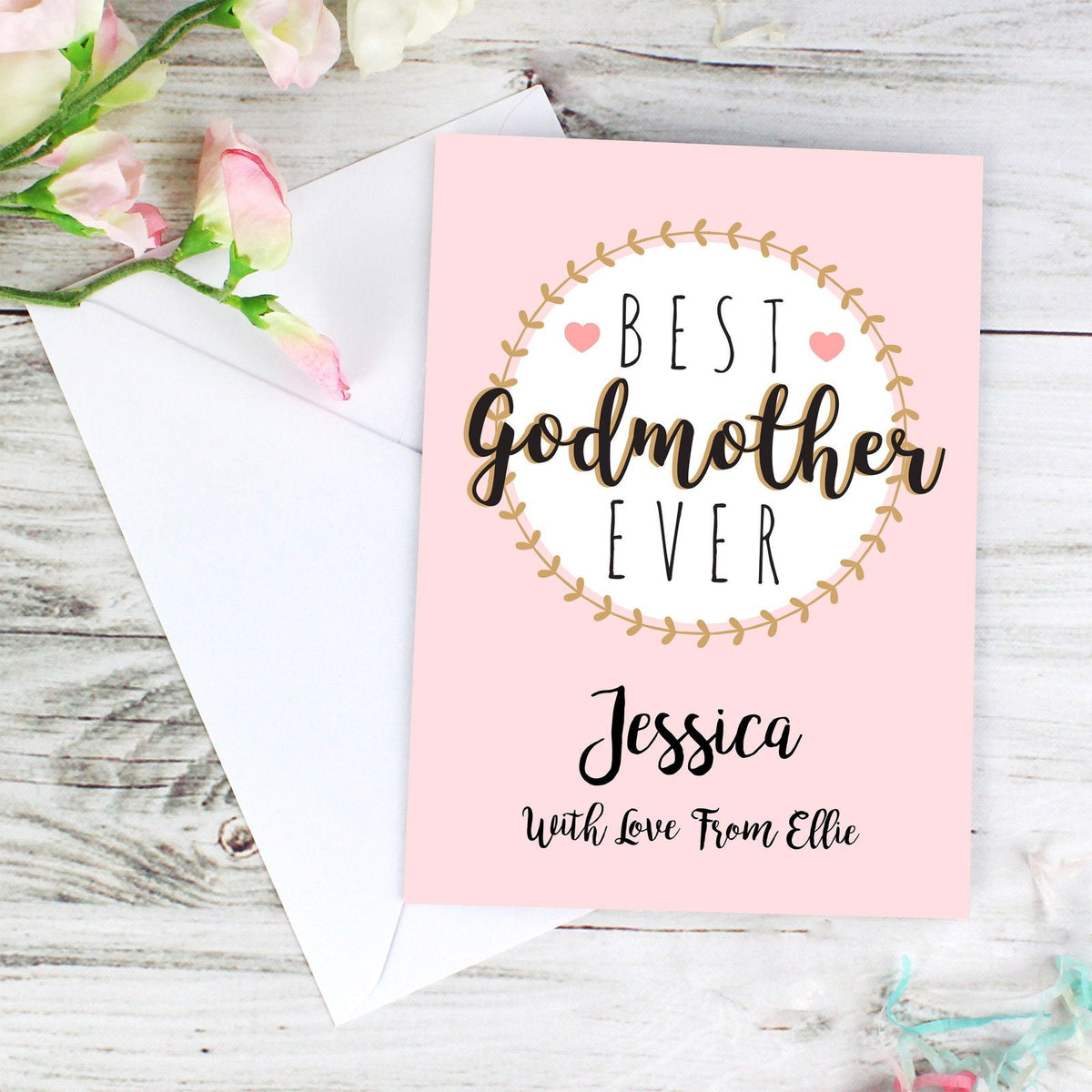 Personalised Best Godmother Card
