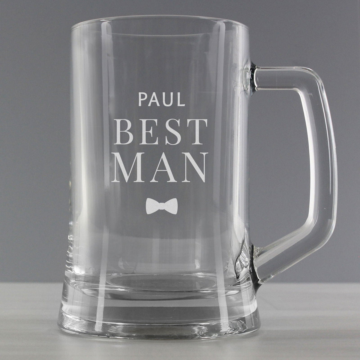 Personalised Best Man Pint Stern Tankard