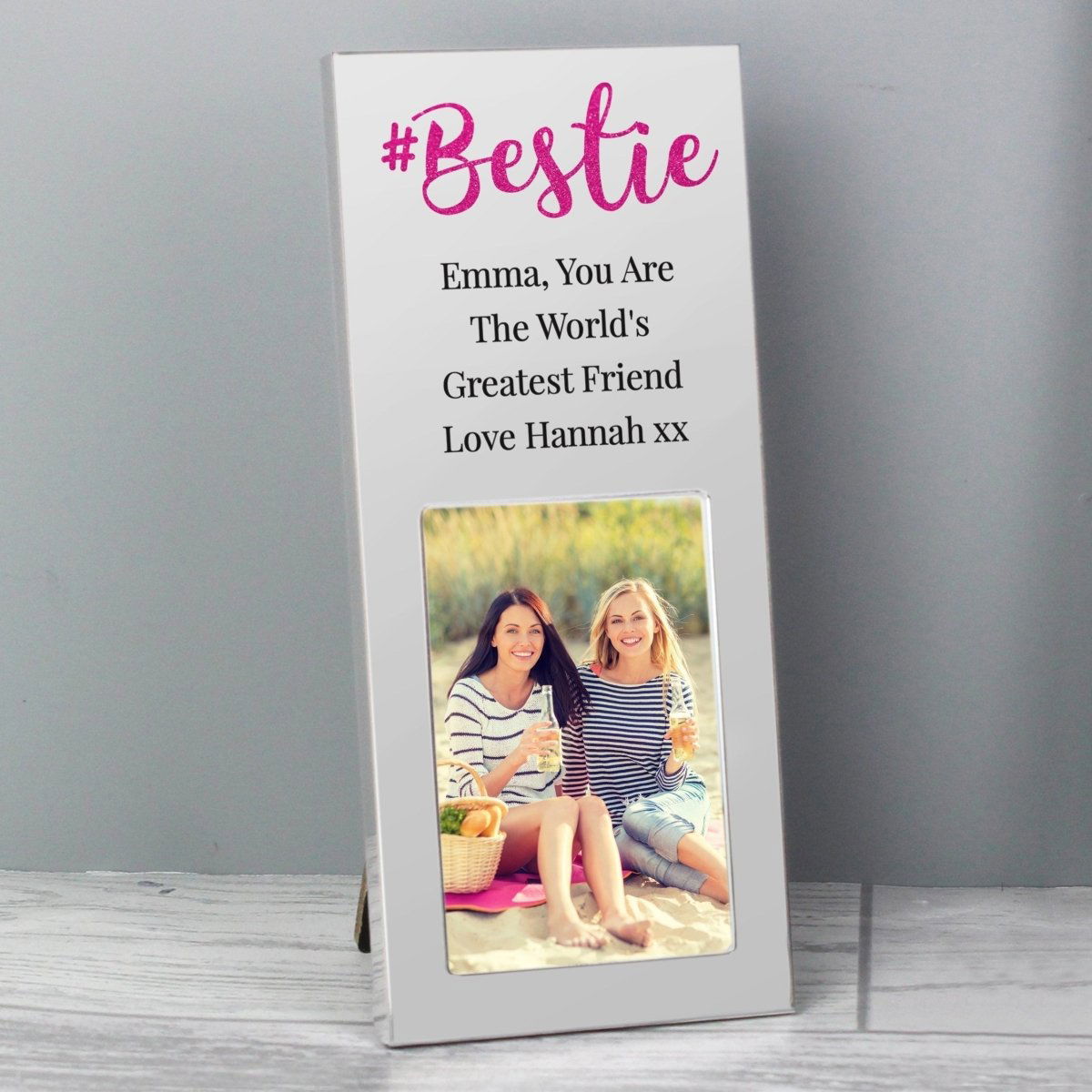 Personalised #Bestie 2x3 Inch Photo Frame