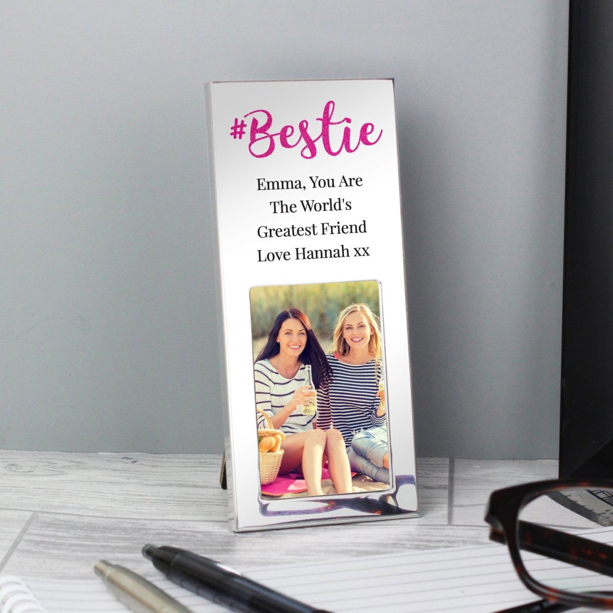 Personalised #Bestie 2x3 Inch Photo Frame