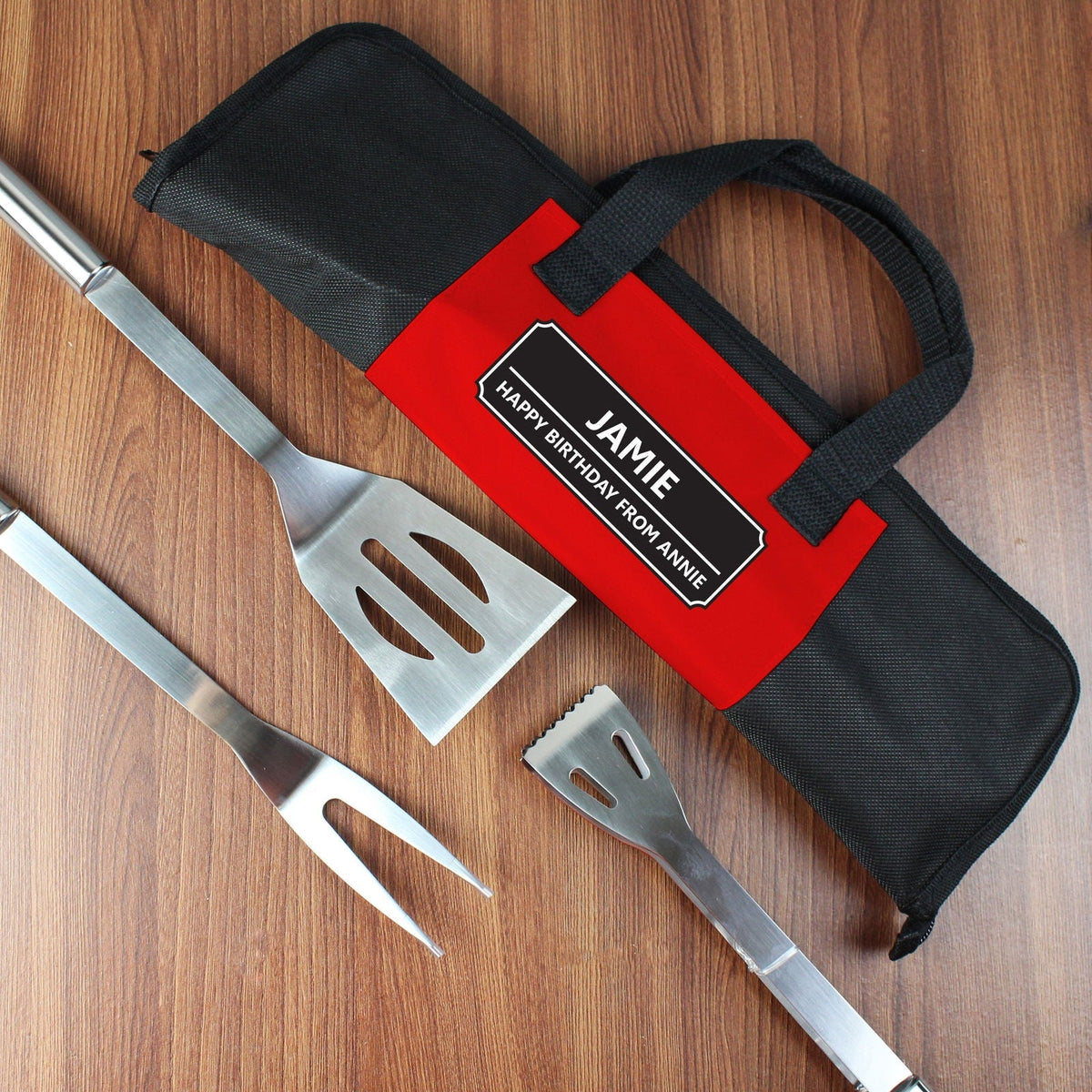 Personalised Classic Stainless Steel Bbq Kit
