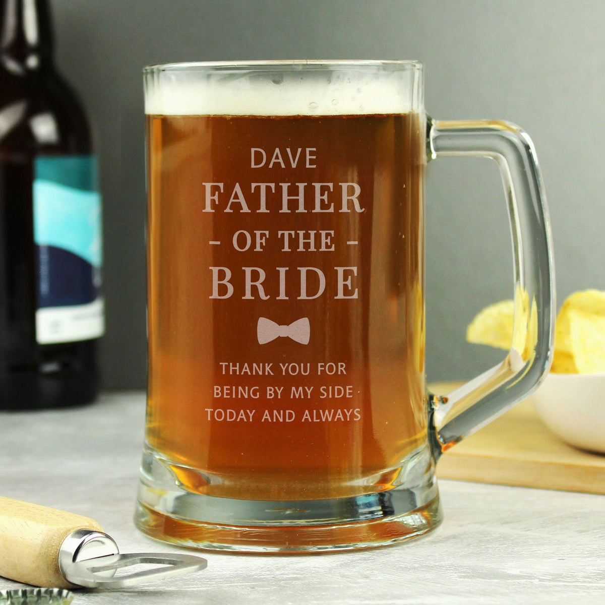 Personalised Father Of The Bride Pint Stern Tankard
