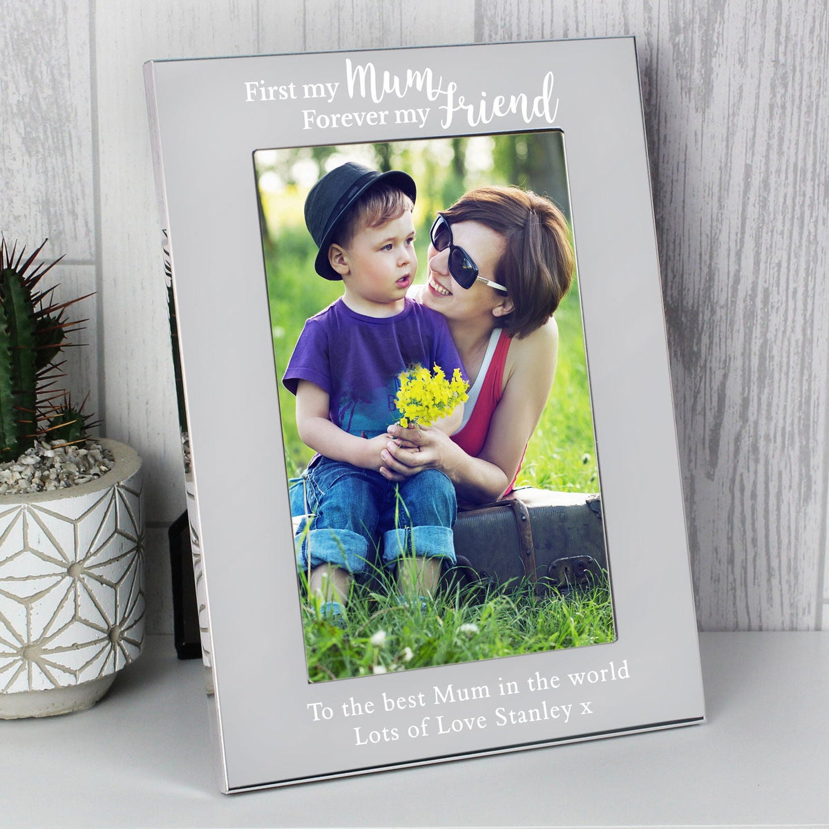 Personalised First My Mum...4x6 Inch Silver Photo Frame
