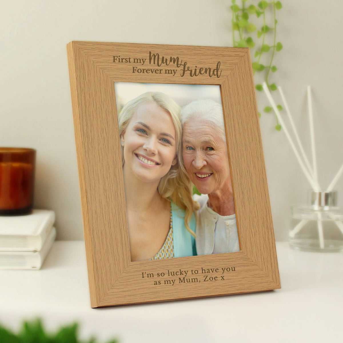 Personalised First My Mum Forever My Friend 5x7 Inch Wooden Photo Frame