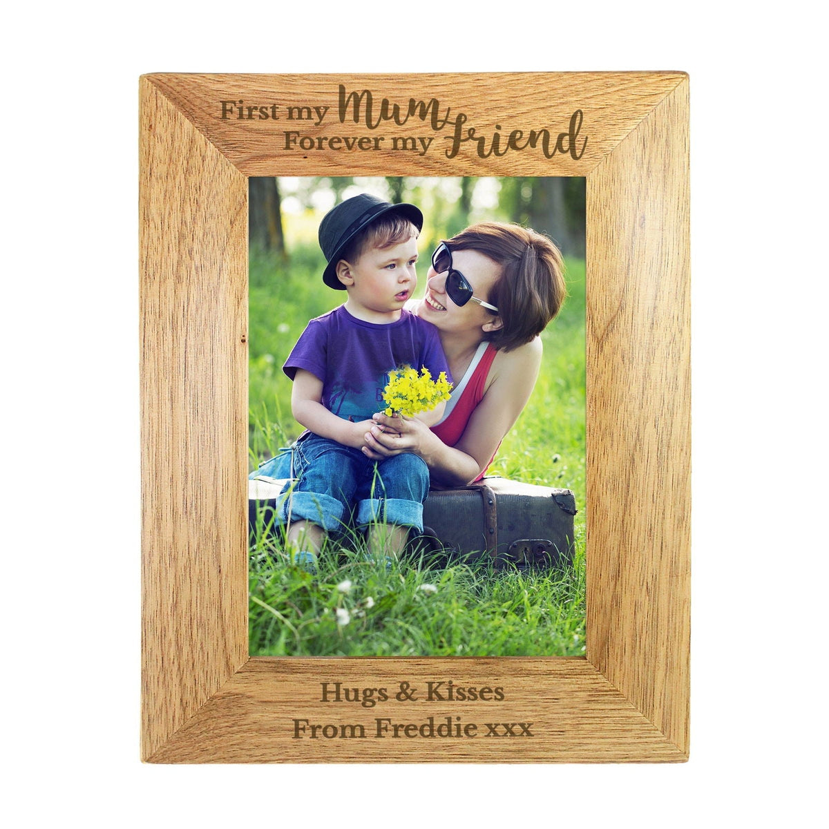 Personalised First My Mum Forever My Friend 5x7 Inch Wooden Photo Frame