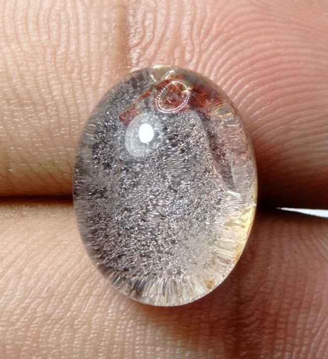 15.4ct Natural Phantom Quartz - Ghost Quartz - 16x13mm