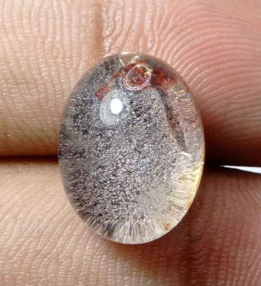 15.4ct Natural Phantom Quartz - Ghost Quartz - 16x13mm