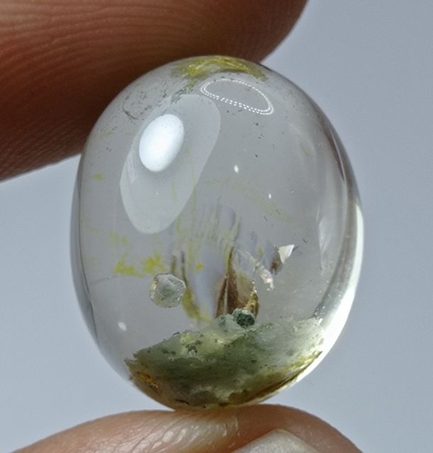 25.1ct Natural Phantom Quartz - Ghost Quartz - 19x15mm