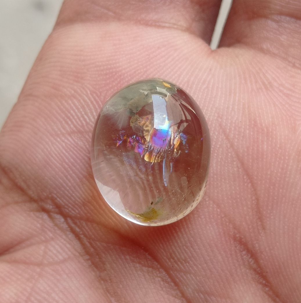 25.1ct Natural Phantom Quartz - Ghost Quartz - 19x15mm