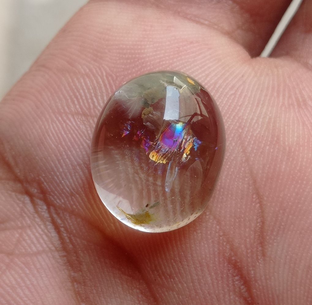 25.1ct Natural Phantom Quartz - Ghost Quartz - 19x15mm