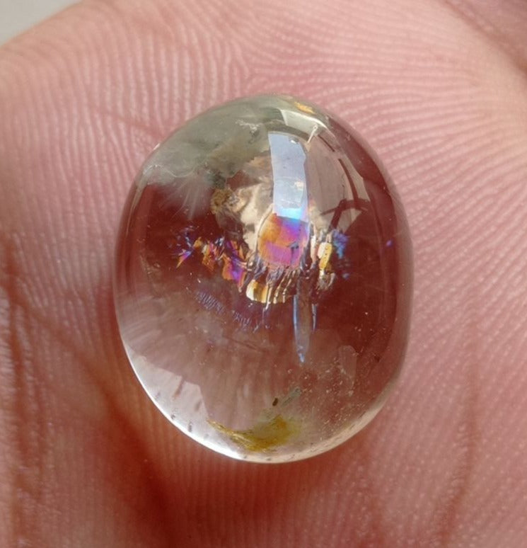 25.1ct Natural Phantom Quartz - Ghost Quartz - 19x15mm