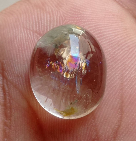 25.1ct Natural Phantom Quartz - Ghost Quartz - 19x15mm