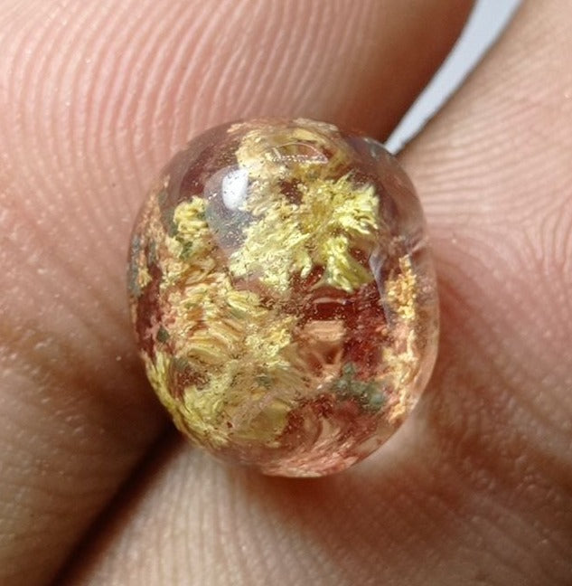 8.5ct Natural Phantom Quartz - Ghost Quartz - 13x11mm