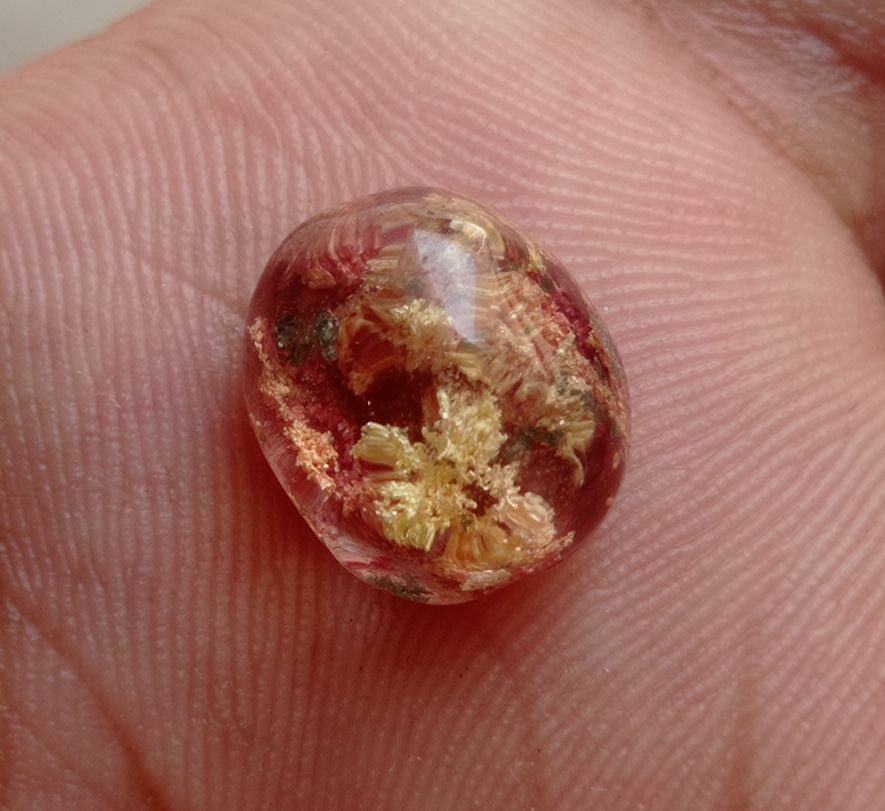 8.5ct Natural Phantom Quartz - Ghost Quartz - 13x11mm