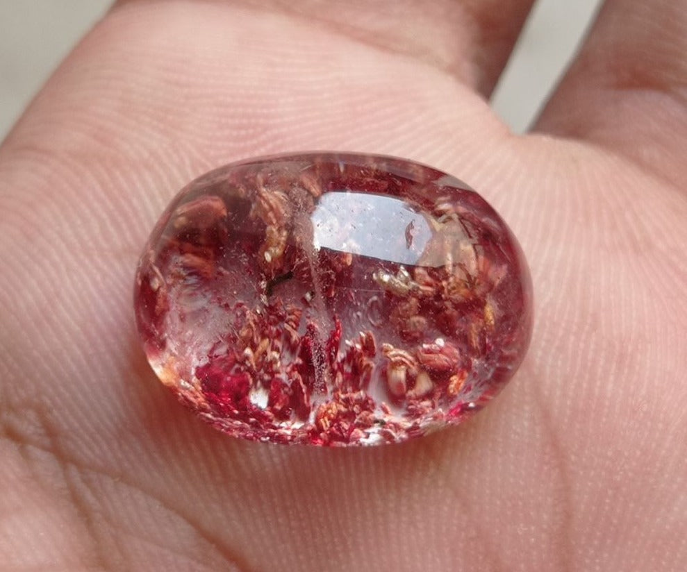 22.7ct Natural Phantom Quartz - Ghost Quartz - 20x15mm