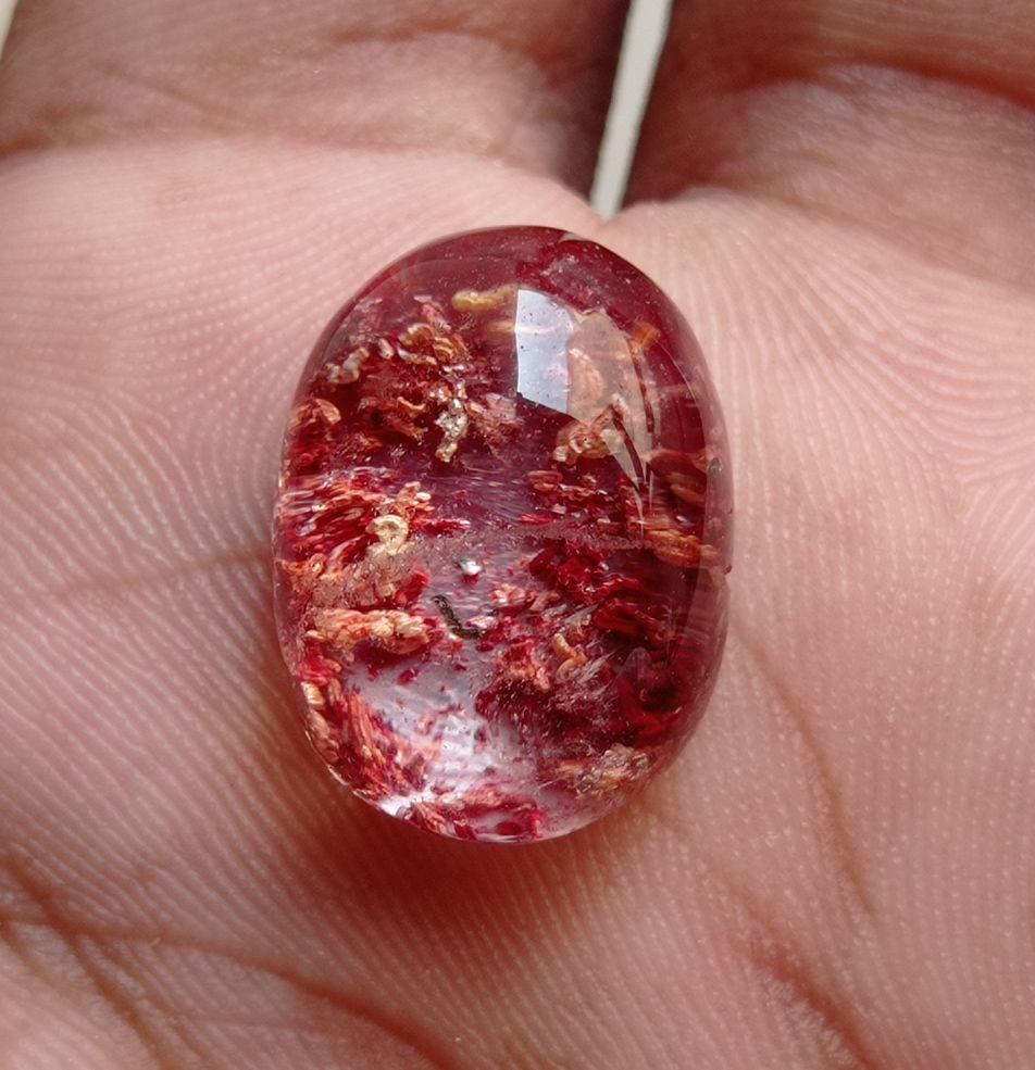 22.7ct Natural Phantom Quartz - Ghost Quartz - 20x15mm