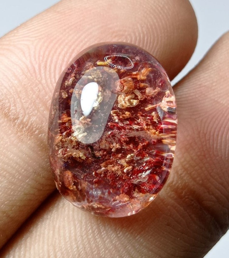 22.7ct Natural Phantom Quartz - Ghost Quartz - 20x15mm