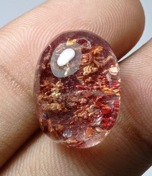 22.7ct Natural Phantom Quartz - Ghost Quartz - 20x15mm