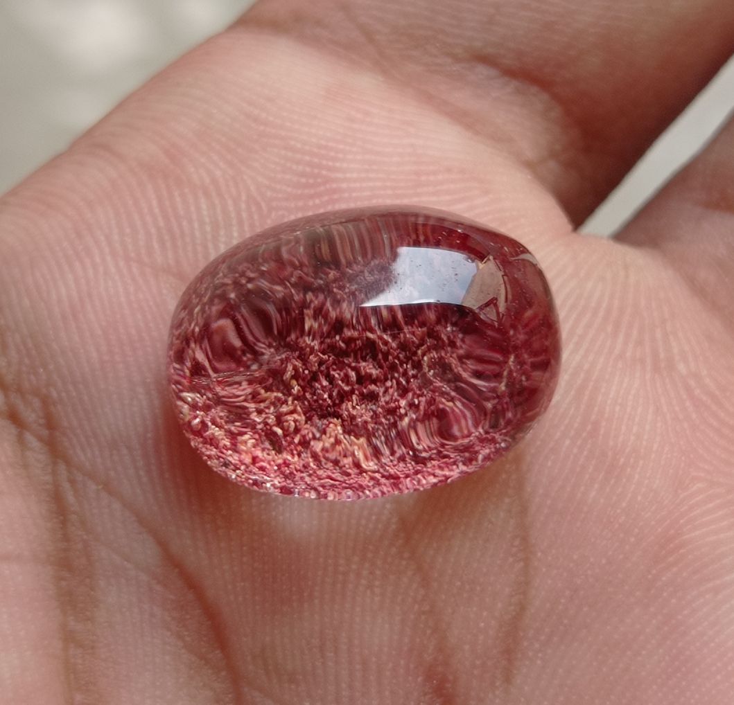 23.1ct Natural Phantom Quartz - Ghost Quartz - 20x15mm