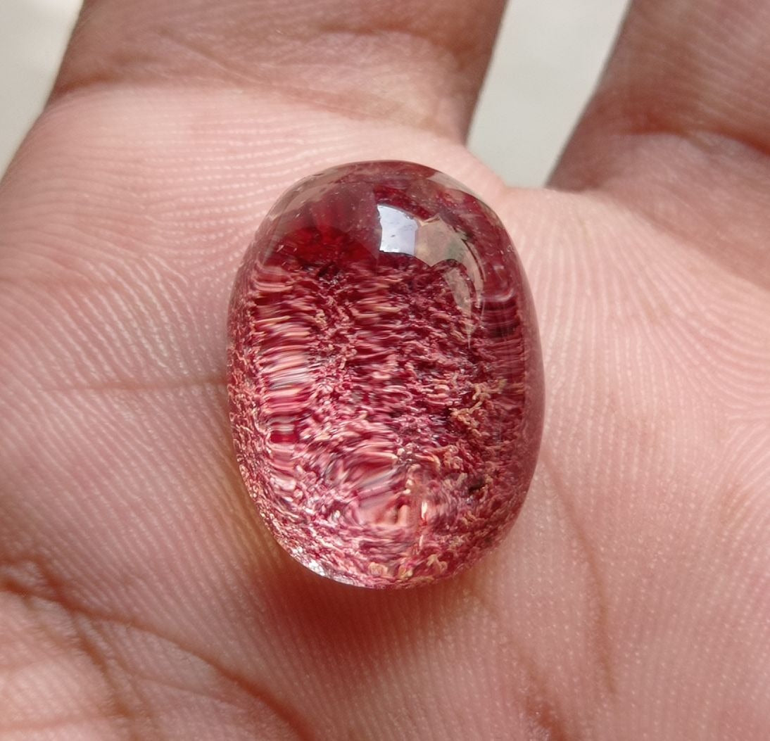 23.1ct Natural Phantom Quartz - Ghost Quartz - 20x15mm