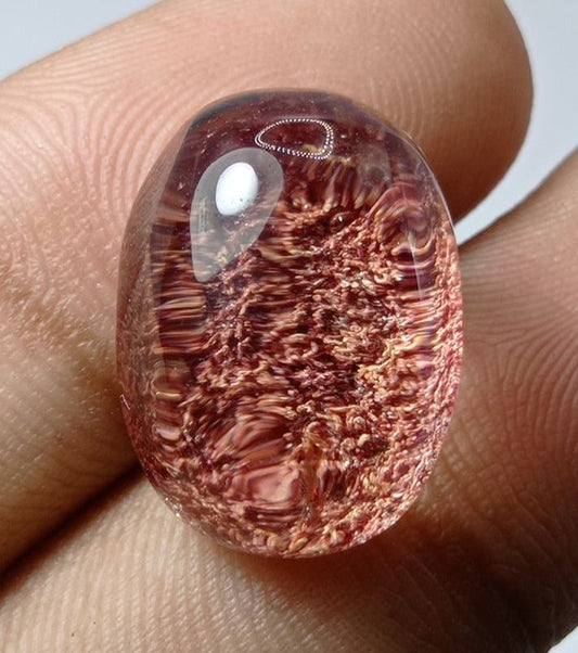 23.1ct Natural Phantom Quartz - Ghost Quartz - 20x15mm