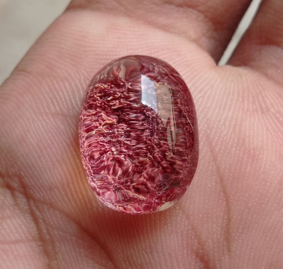 23.1ct Natural Phantom Quartz - Ghost Quartz - 20x15mm