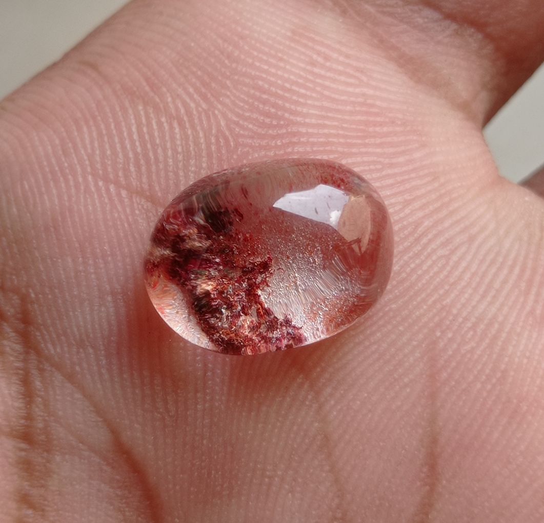 9.1ct Natural Phantom Quartz - Ghost Quartz - 15x11mm