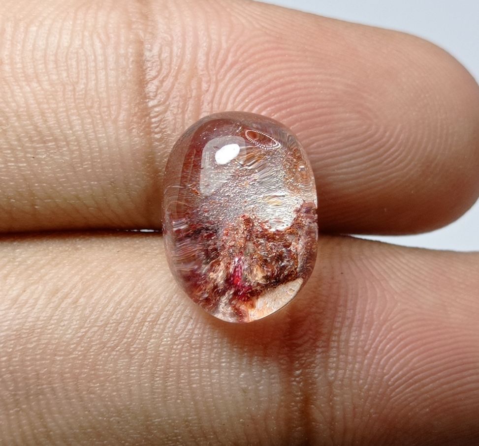 9.1ct Natural Phantom Quartz - Ghost Quartz - 15x11mm