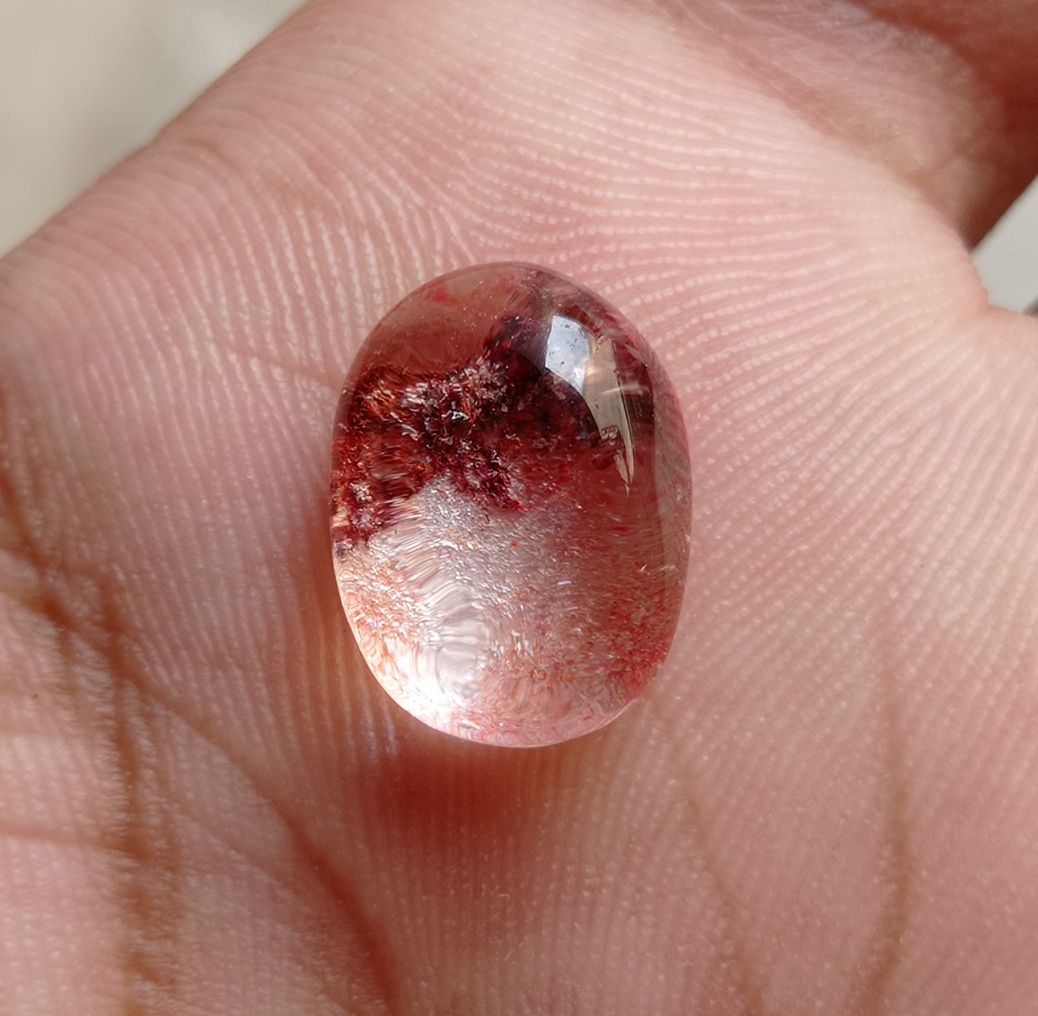 9.1ct Natural Phantom Quartz - Ghost Quartz - 15x11mm